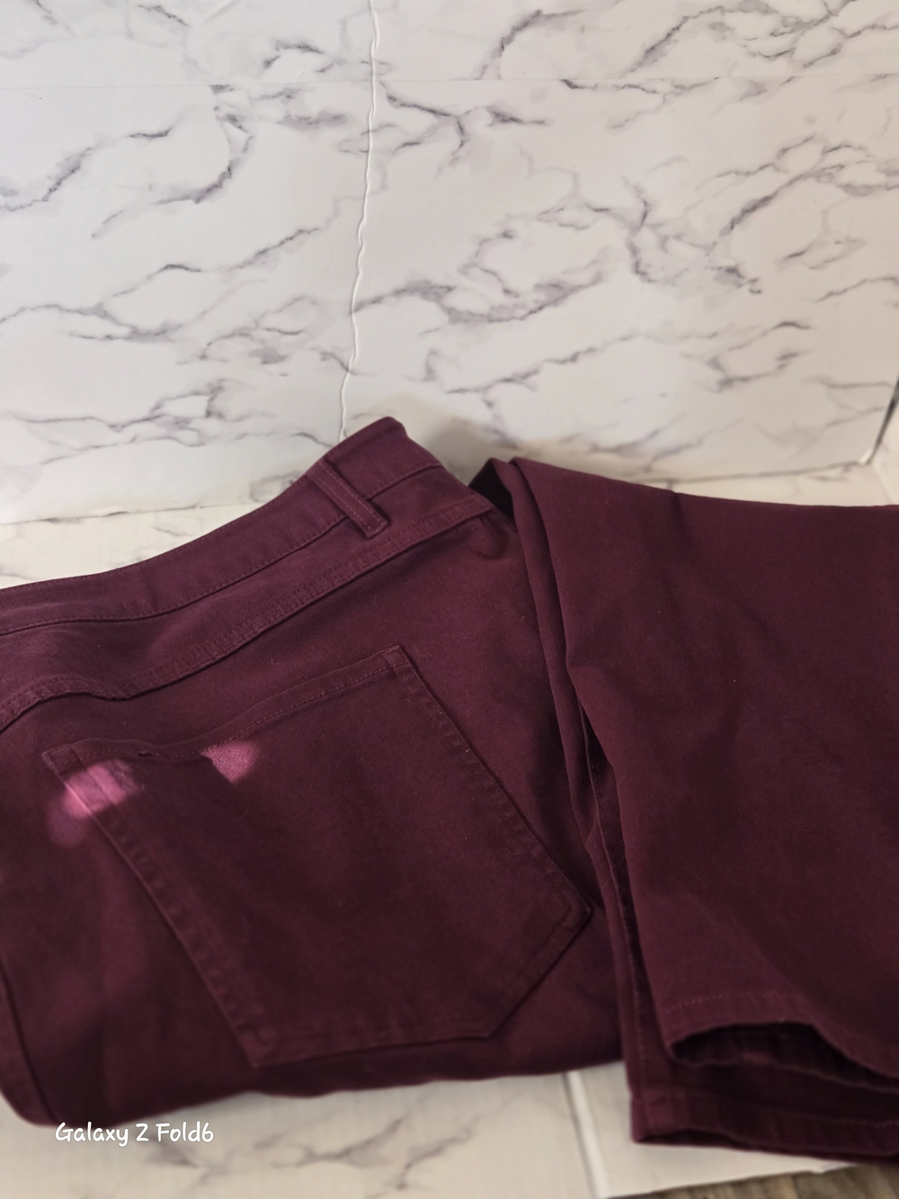 Lane Bryant Wine Straight-Leg Jeans